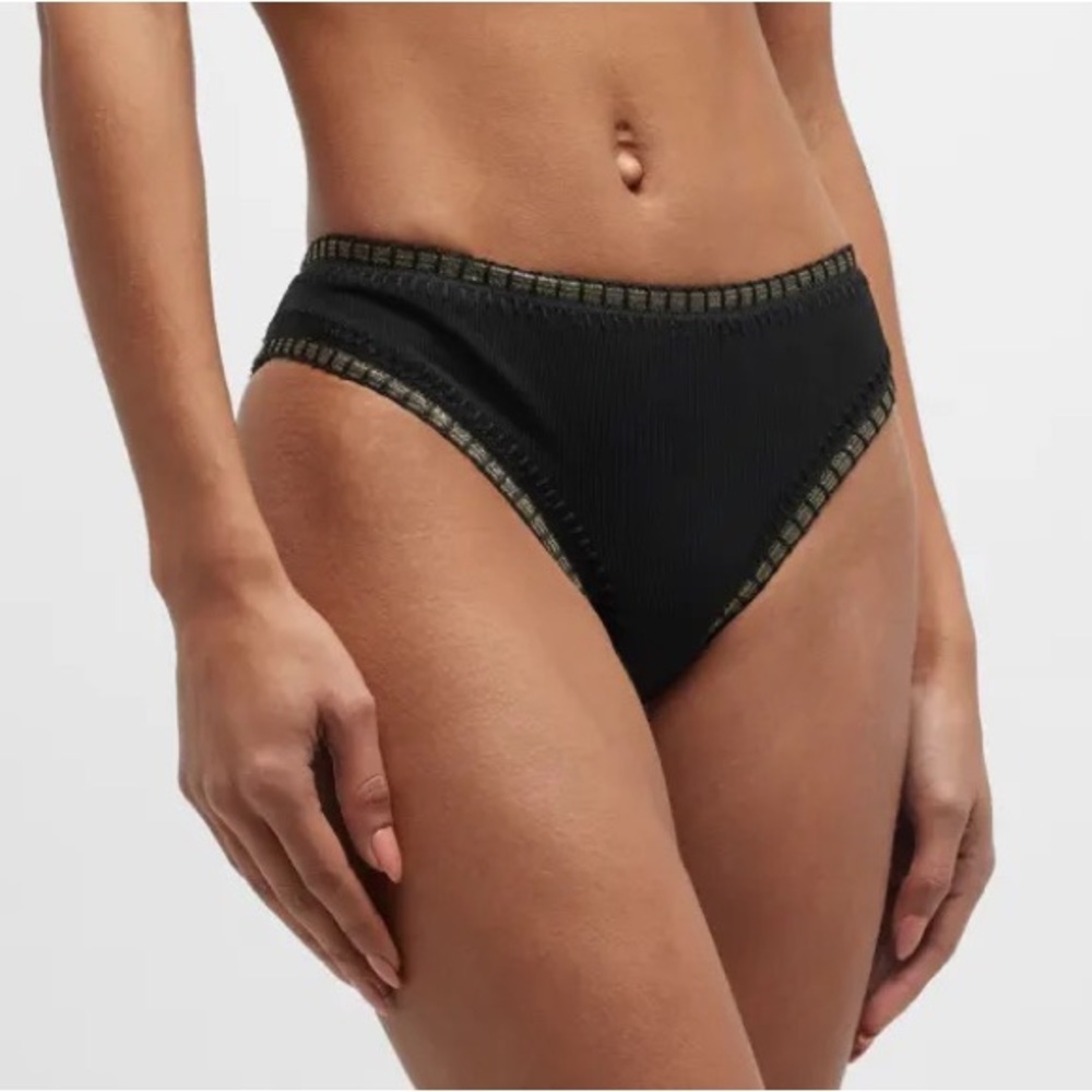 NWT PQ Platinum | Crochet Trim Scoop Bikini Bottoms S